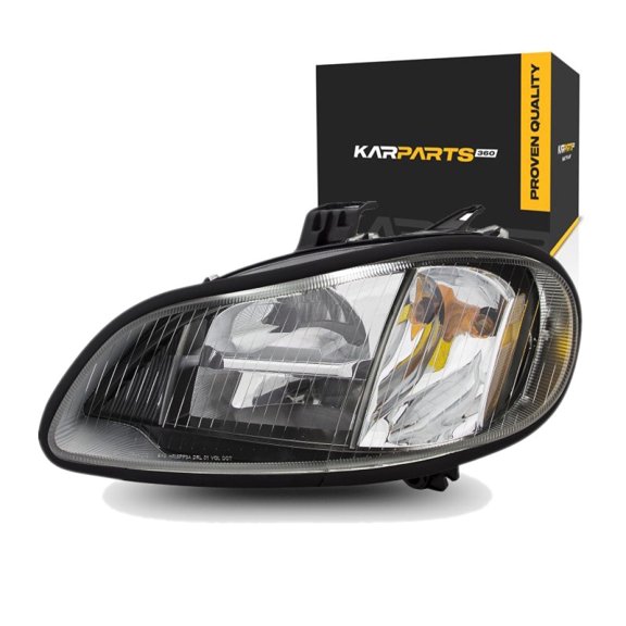 KarParts360 For Freightliner M2 2004-2024 Headlight Driver Side | Black Housing | LED High/Low Beam | With Bulbs