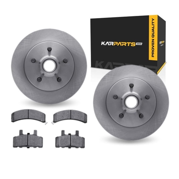 KarParts360 For GMC C1500 1995 96 97 98 1999 Brake Set Front | Cast Iron | Vented | Plain Style | 1-Piece Construction | Excluded Calipers