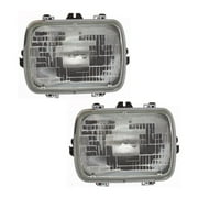KarParts360 For GMC G3500 1979-1996 Headlight Assembly Driver And Passenger Side | Pair | With Bulbs | Replacement For GM2500112 | 5972850, 25949657