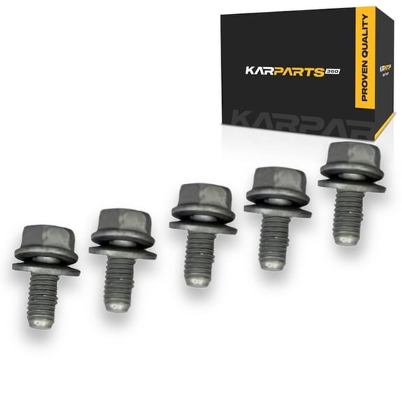 KarParts360 For GMC Jimmy 1990-2003 Bolt | Steel | Zinc | 13 Head Tool Size | With Attached Washer | With Heat Hardened