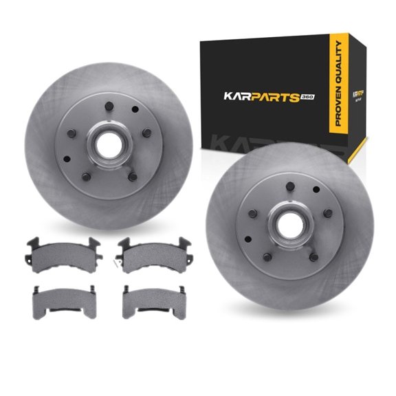 KarParts360 For GMC Jimmy 1992 93 94 95 96 1997 Brake Set Front | Cast Iron | Vented | Plain Style | 1-Piece Construction | Excluded Calipers
