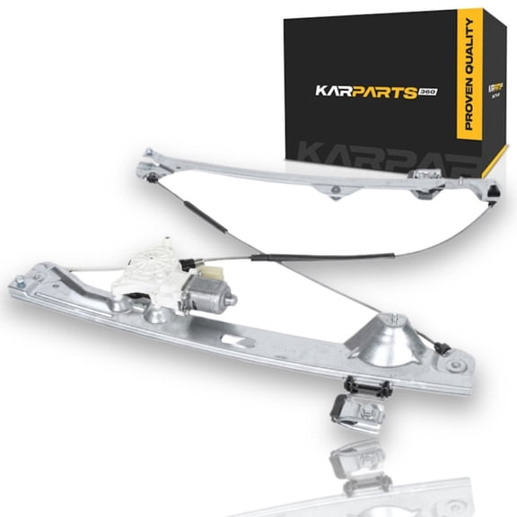 KarParts360 For GMC Yukon 2007-2014 Window Regulator Rear, Passenger Side | Metal Frame | Bolt Attachment | Motor Included | Replacement For 20945141