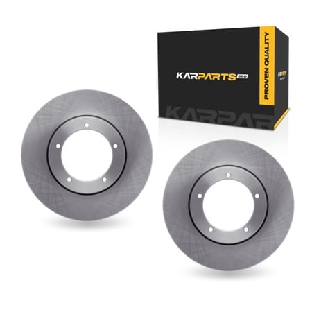 KarParts360 For Genesis G80 2018 2019 2020 Disc Brake Rotors | Rear | Set Of 2 | Cast Iron Material