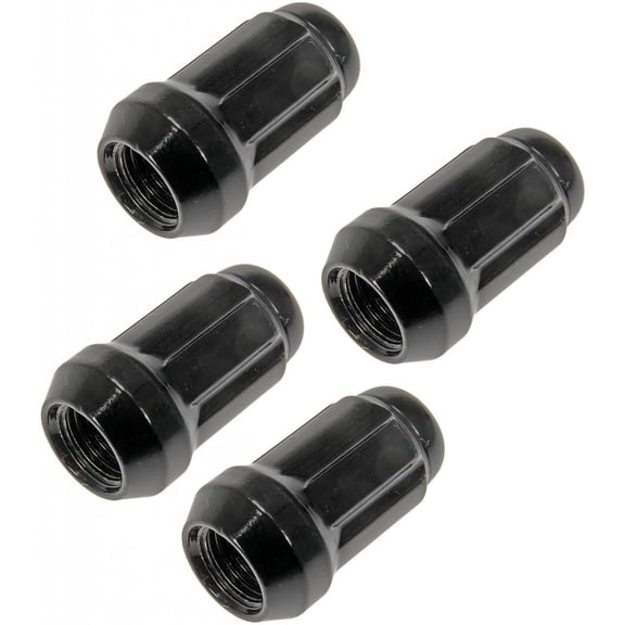 KarParts360 For Hyundai Tucson 2005 Wheel Lug Nut | 4 Pieces | Made Of Steel | Matte Finish | Black | M12-1.50 Thread Size