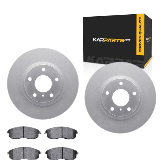 KarParts360 For Infiniti G35 2003 2004 2005 Rotors And Brake Pads Front | Cast Iron | Performance/Racing Driving Style | Plain Rotor Style