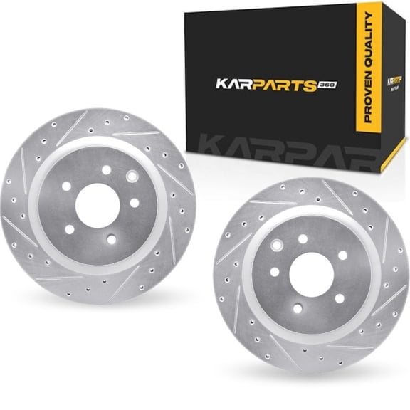 KarParts360 For Infiniti G35 2003 2004 Brake Rotors | Silver