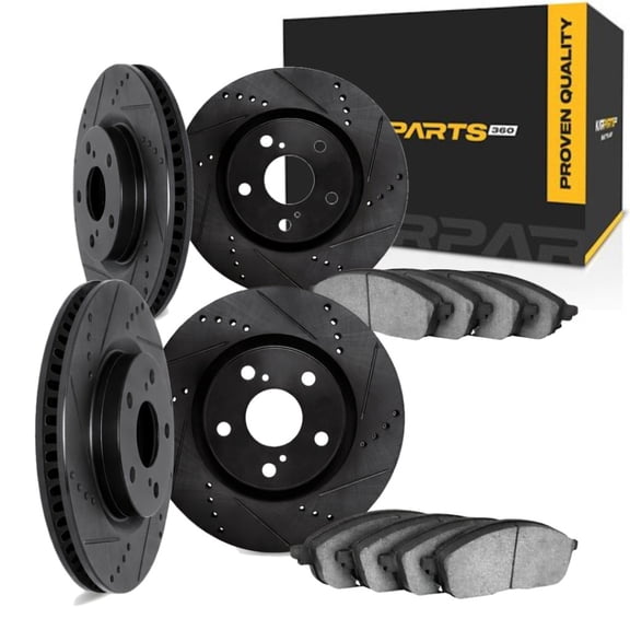 KarParts360 For Infiniti G37 2008 09 10 11 12 2013 Brake Rotor Set | 5000 Advanced Series | Drilled and Slotted Rotor Style
