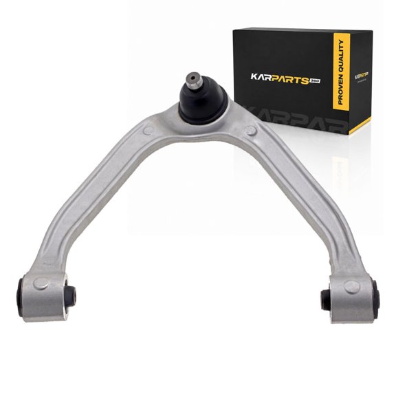 KarParts360 For Infiniti M56 2011 2012 2013 Control Arm and Ball Joint | Aluminum | Rubber Bushing | Black Boot | Grooved Ball Joint Stud | Silver