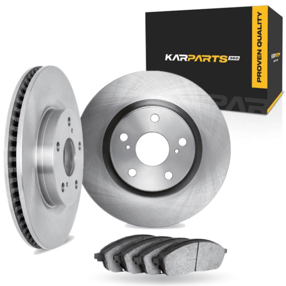 KarParts360 For Jaguar XE 2017 2018 2019 Brake Set | Front | Cast Iron Rotor | Excluded Calipers | Plain Rotor Style