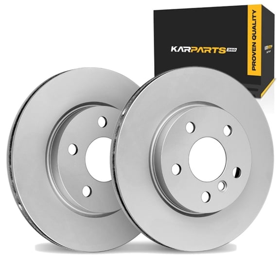 KarParts360 For Jaguar XFR-S 2013 2014 2015 Rotor Set Front | Cast Iron | 1-Piece Rotor Construction