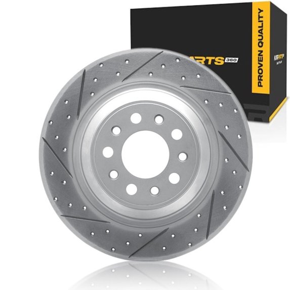 KarParts360 For Jeep Cherokee 2014-2022 Rotor Set Rear, Driver Side | Solid Rotor