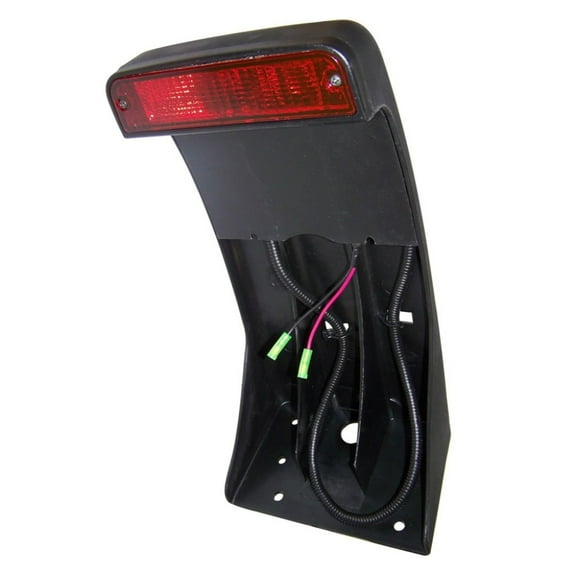 KarParts360 For Jeep Wrangler 1997-2006 High Mount Stop Light | Black/Red | Metal/Plastic | On Tailgate | True Jeep (TJ)