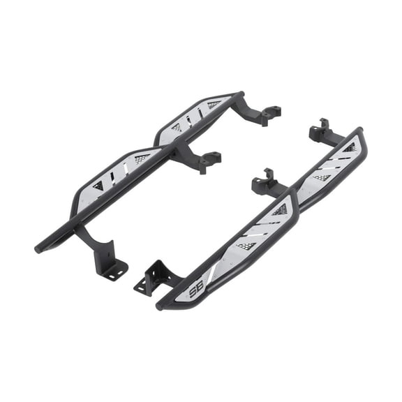 KarParts360 For Jeep Wrangler 2018 2019 2020 Apollo Rock Sliders | JL 4 Door | Steel | Light Textured