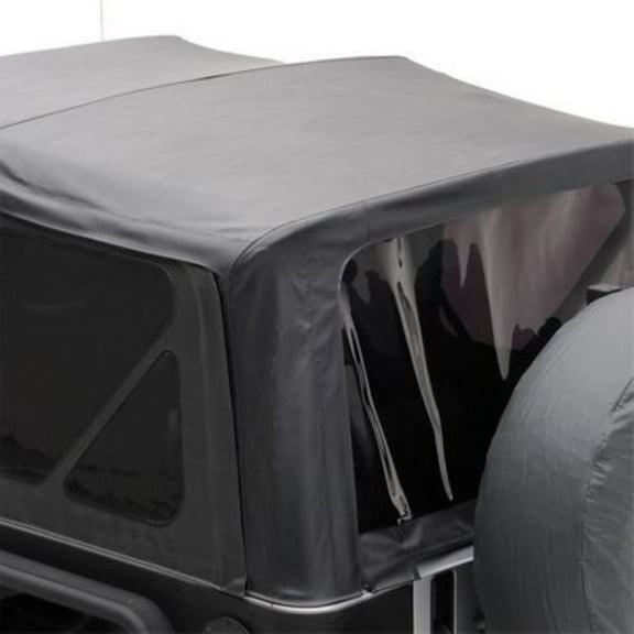 KarParts360 For Jeep Wrangler JK 2007 2008 2009 OEM Soft Top | 2-Door | Black Diamond | With Tinted Windows