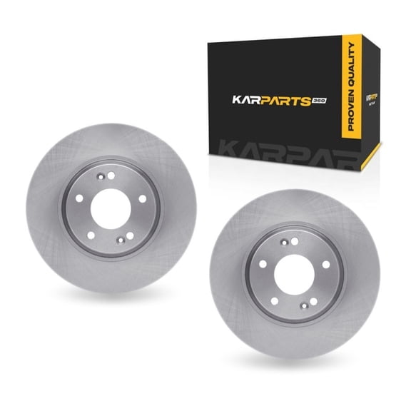 KarParts360 For Kia Forte Koup 2010-2017 Disc Brake Rotors | Front | Set Of 2 | Cast Iron Material