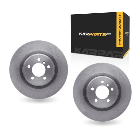 KarParts360 For Land Rover Range Rover 2006-2012 Disc Brake Rotors | Front | Set Of 2 | Cast Iron Material