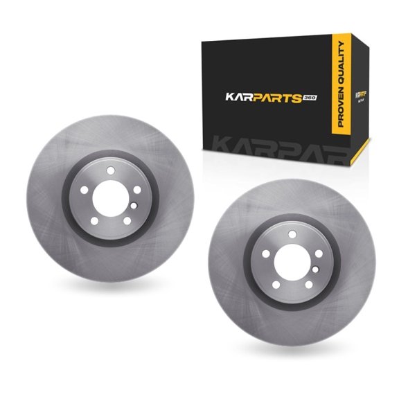 KarParts360 For Land Rover Range Rover 2010 2011 2012 Disc Brake Rotors | Front | Set Of 2 | Cast Iron Material