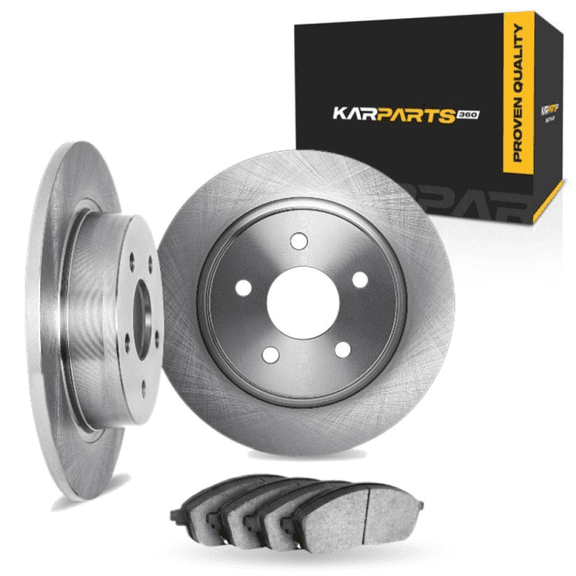 KarParts360 For Lexus ES300/LS400 1992 93 94 95 1996 Brake Set Rear | Cast Iron | Excluded Calipers | Solid | Plain Rotor Style
