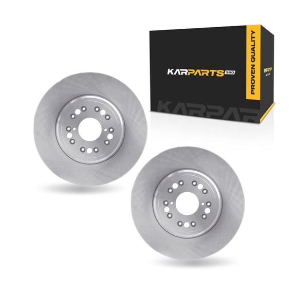 KarParts360 For Lexus LS400 1995 96 97 98 99 2000 Brake Rotor Set Front | Cast Iron | Rotors Only Design | 1-Piece Construction