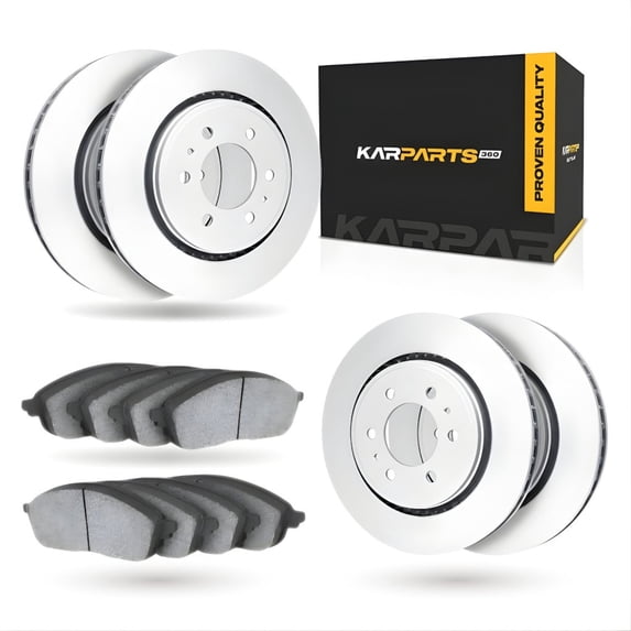 KarParts360 For Lexus NX200t 2015 2016 2017 Brake Set | Cast Iron | Plain Rotor | Performance/Racing | 1-Piece Rotor Construction
