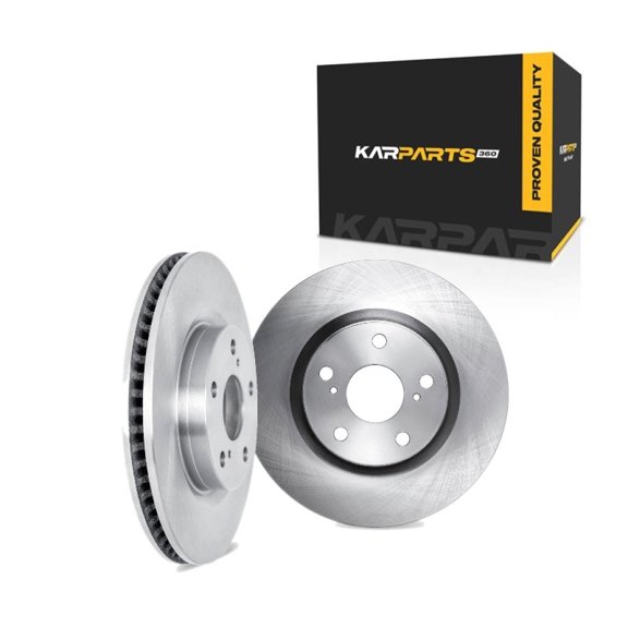 KarParts360 For Lexus RC350 2015 16 17 18 19 2020 Brake Rotor Set Rear | Cast Iron | Rotors Only Design | 1-Piece Construction