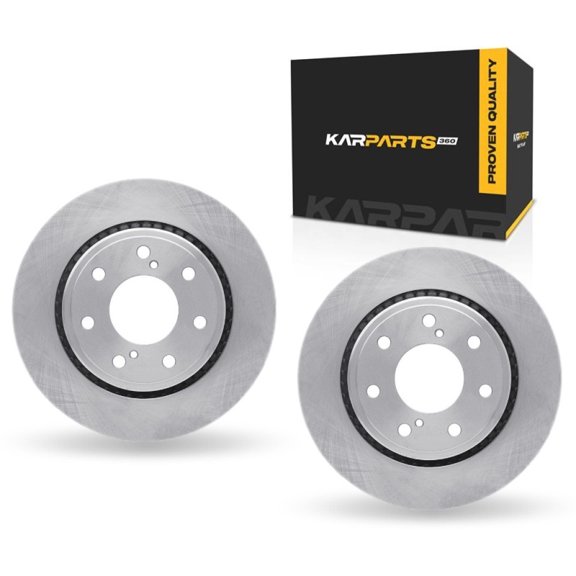 KarParts360 For Lincoln Mark LT 2012 2013 2014 Brake Rotors Rear | Cast Iron | Rotors Only Design | 1-Piece Construction