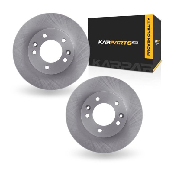 KarParts360 For Mazda RX-7 1990 1991 Disc Brake Rotors | Front | Set Of 2 | Cast Iron Material