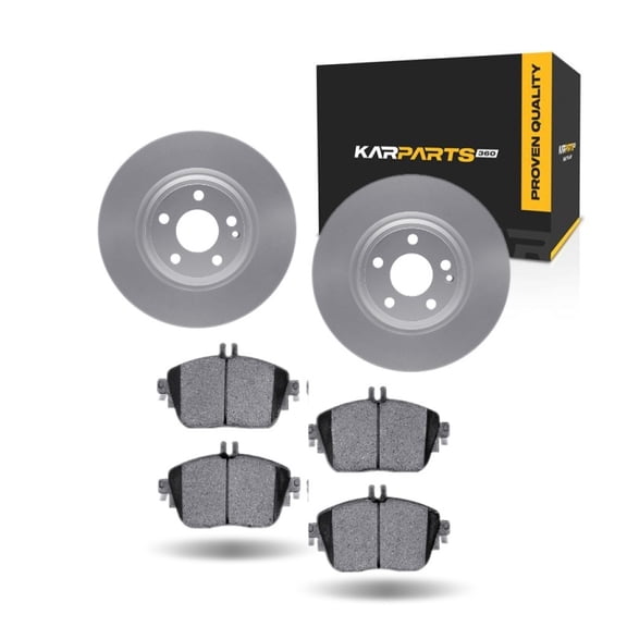 KarParts360 For Mercedes-Benz CLA35/CLS53 AMG/CLS450 2019 2020 Brake Set Front | Plain Rotor Style | Performance / Racing Driving Style