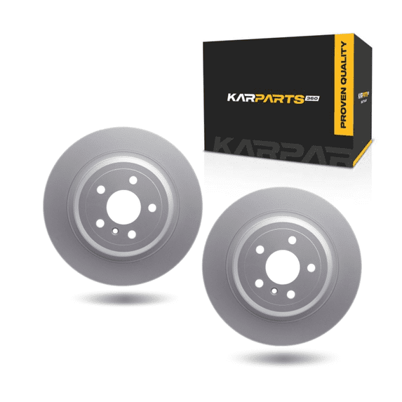 KarParts360 For Mercedes-Benz GLE400/GLE300d 2016 2017 Brake Rotors Rear | Cast Iron Material | Plain Rotor Style