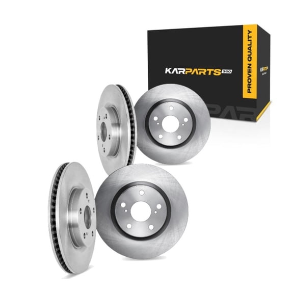 KarParts360 For Mercedes-Benz ML500/R500 2006 2007 Brake Rotors Front And Rear | Cast Iron | Rotors Only Design | 1-Piece Construction