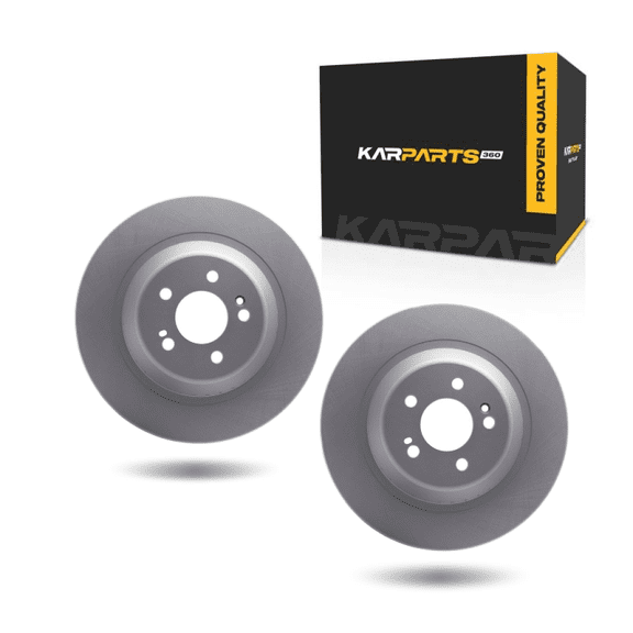 KarParts360 For Mercedes-Benz Maybach S550 2017 Brake Rotors Rear | Cast Iron Material | Plain Rotor Style