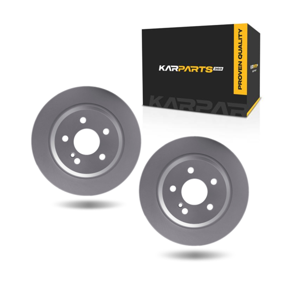 KarParts360 For Mercedes-Benz S400 2010 2011 2012 2013 Brake Rotors Rear | Cast Iron Material | Plain Rotor Style