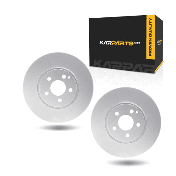 KarParts360 For Mercedes-Benz SLC300 2017 2018 2019 2020 Brake Rotors Front | Cast Iron Material | Plain Rotor Style