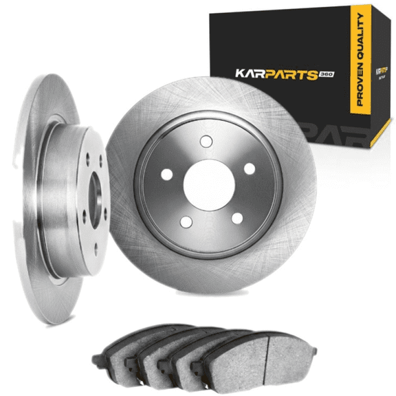 KarParts360 For Mini Cooper Countryman 2011 12 13 14 15 2016 Brake Set Rear | Cast Iron | Excluded Calipers | Solid | Plain Rotor Style