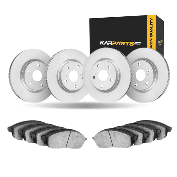 KarParts360 For Mitsubishi Lancer 2003 2004 2005 2006 Brake Set | Plain Rotor Style