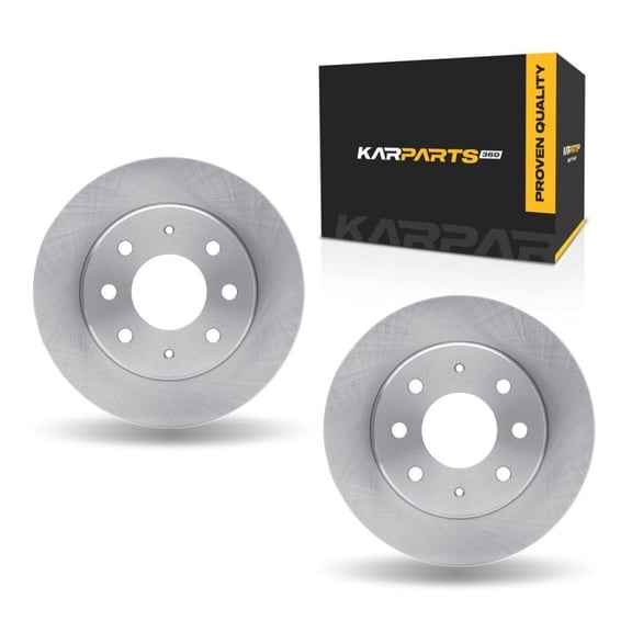 KarParts360 For Mitsubishi Space Star 2003 2004 Brake Rotor Set Front | Cast Iron | Rotors Only Design | 1-Piece Construction