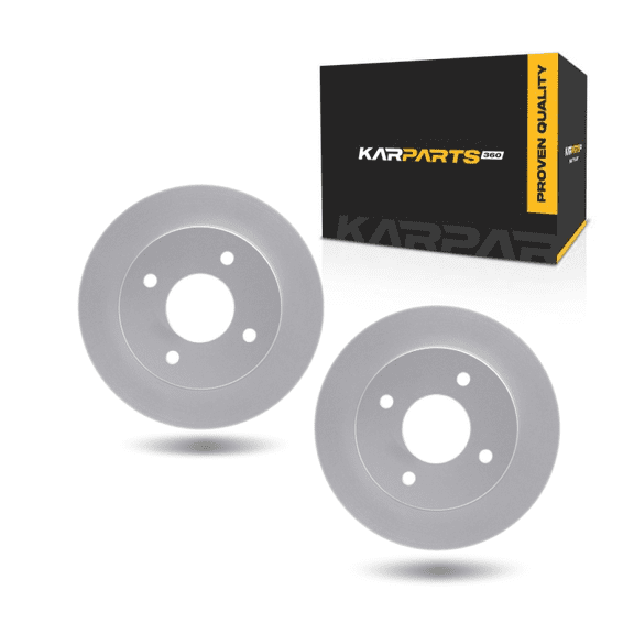 KarParts360 For Nissan 240SX 1990-1998 Brake Rotors Rear | Cast Iron Material | Plain Style | 1-Piece Rotor Construction