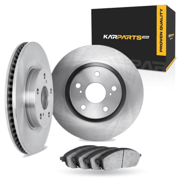 KarParts360 For Nissan 350Z 2009 Brake Set Rear | Cast Iron | Excluded Calipers | Vented | Plain Rotor Style