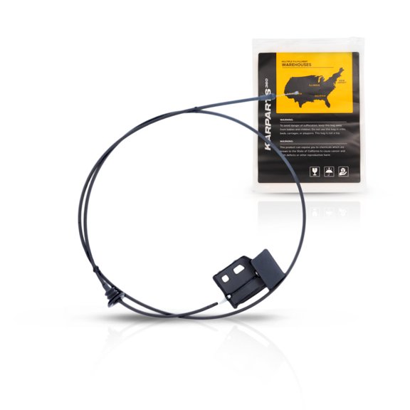 KarParts360 For Nissan Maxima 2003 04 05 06 07 2008 Hood Release Cable | Black | Plastic/Metal | With Handle | Replacement For 65621ZK30A