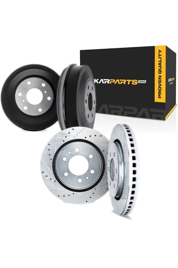 For Nissan Pickup 1990 91 92 93 94 1995 Rotors | Silver | Drilled And Slotted Rotor Style