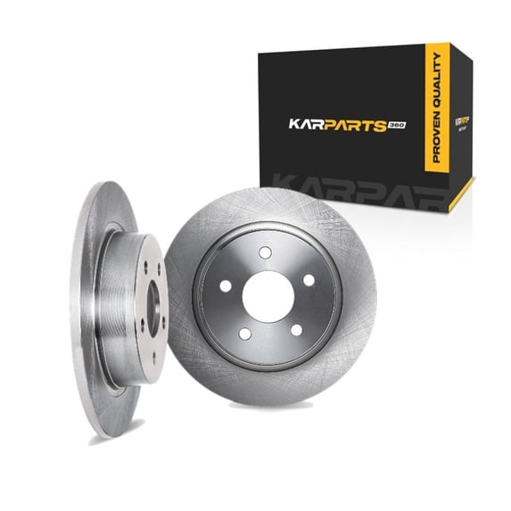 KarParts360 For Pontiac Montana 2005 Brake Rotors Rear | Cast Iron | 1-Piece Construction | Rotors Only Design