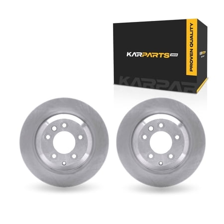 KarParts360 For Porsche Cayenne 2008-2018 Disc Brake Rotors | Rear | Set Of 2 | Cast Iron Material