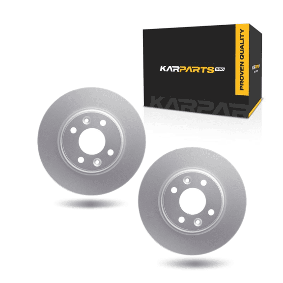 KarParts360 For Renault Logan 2015 2016 2017 Brake Rotors Front | Cast Iron Material | Plain Rotor Style
