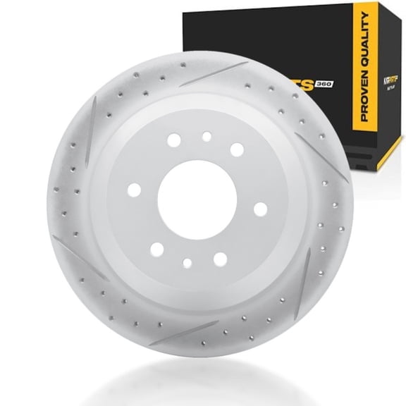 KarParts360 For Saab 9-7x 2005 06 07 08 2009 Brake Rotor Rear | Drilled and Slotted | 78.7 millimeters / 3.10 inches Center Hole Diameter
