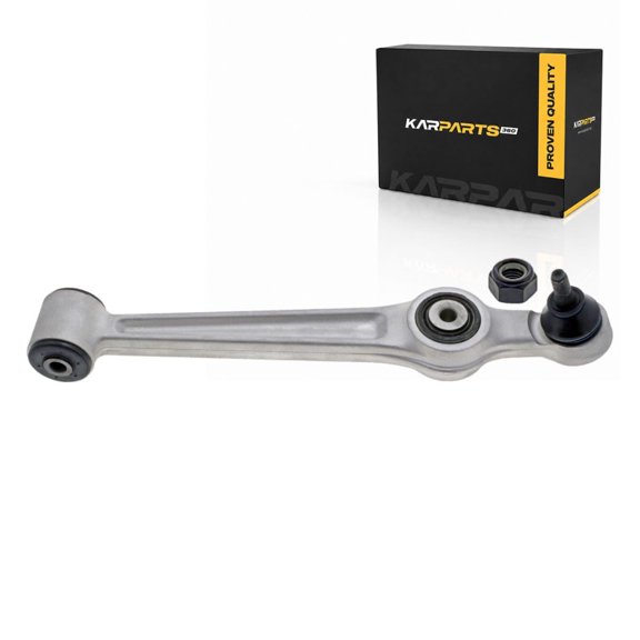 KarParts360 For Saab 900 1994 1995 Control Arm and Ball Joint | Aluminum | Press In | Silver Control Arm | Threaded Ball Joint Stud | Rubber Bushing