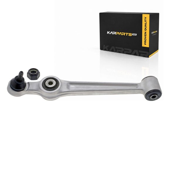 KarParts360 For Saab 900 1994 1995 Control Arm and Ball Joint | Aluminum | Press In | Threaded Ball Joint Stud | Rubber Bushing | Silver Control Arm