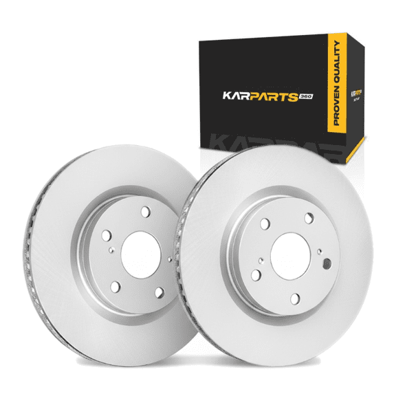 KarParts360 For Saturn Vue 2008 2009 2010 Brake Rotor Set | Rear | Cast Iron Material | Vented Type | Plain Style | 5 Lug | With Brake Pads