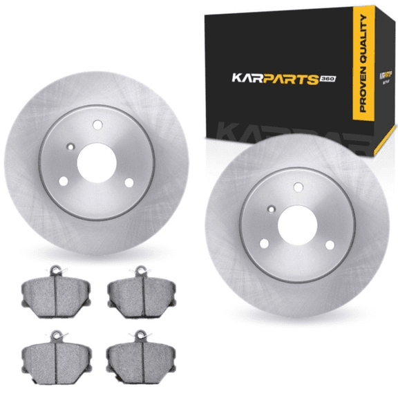 KarParts360 For Smart Fortwo 2005-2015 Brake Rotor Set | Front | Excluded Calipers | Plain Rotor Style