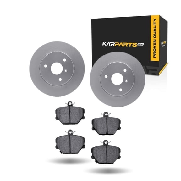 KarParts360 For Smart Fortwo 2005-2015 Brake Set Front | Plain Rotor Style | Performance / Racing Driving Style