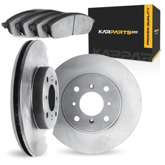 KarParts360 For Smart Fortwo 2016 2017 2018 Brake Rotor Set Front | Excluded Calipers | Plain Rotor Style